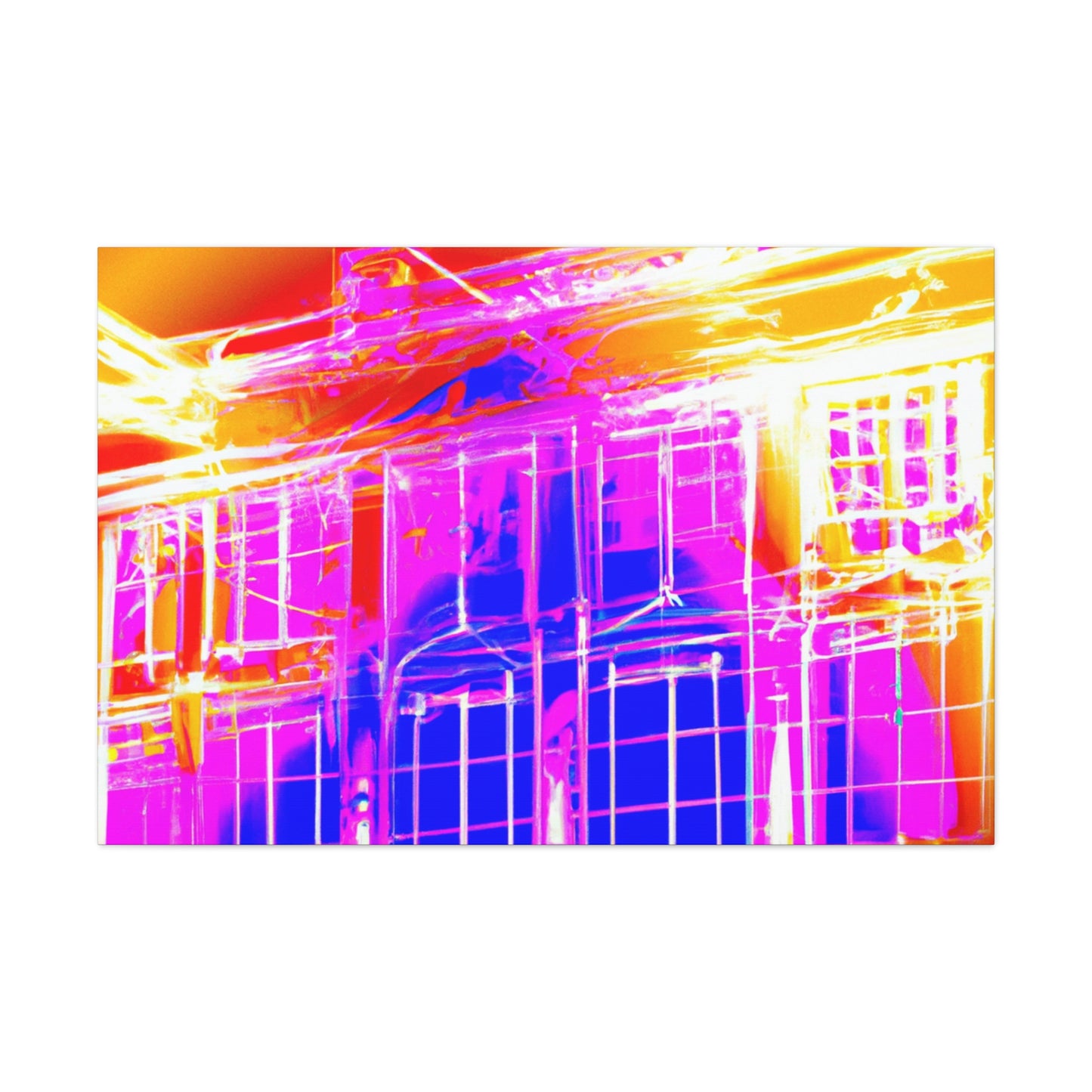 Skycrest Art Deco Manor - Architectural Canvas Art Deco