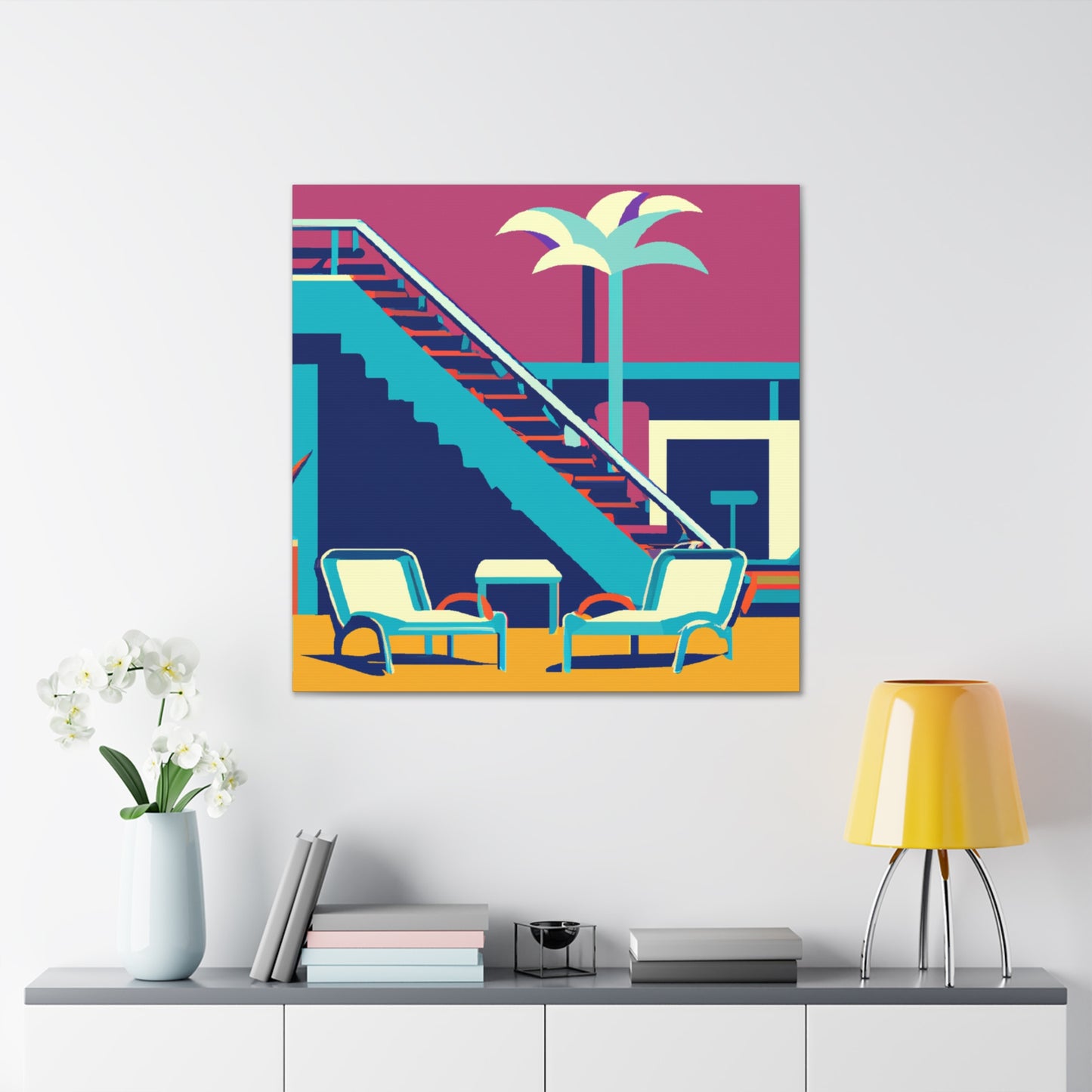 Vineyard Vista- Midcentury - Canvas