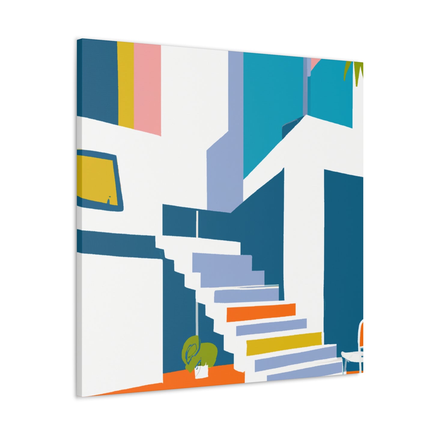 Vibrant Simplicity- Midcentury - Canvas