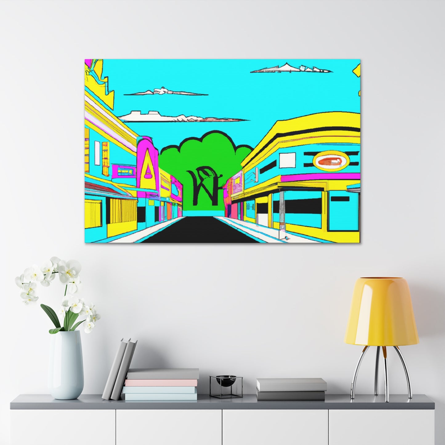 Metro Row - Architectural Canvas Pop Art