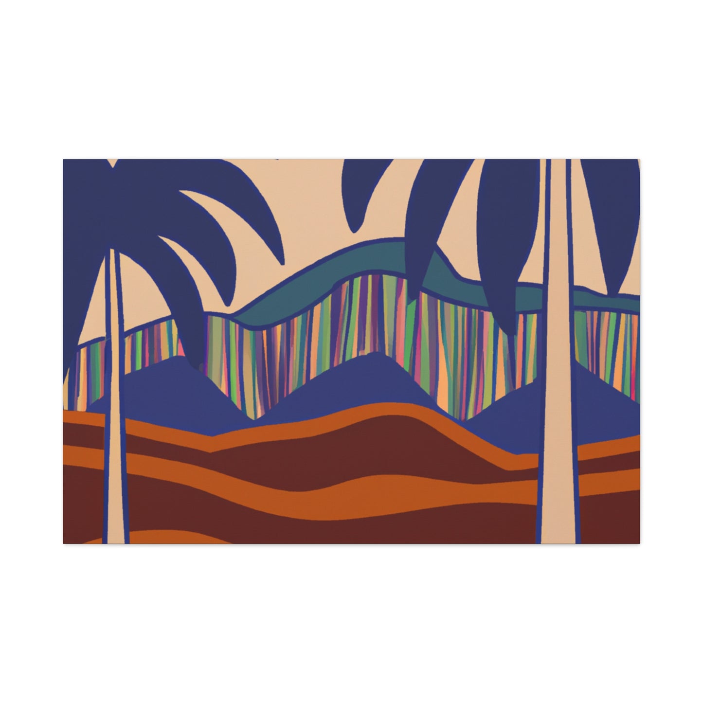 Vibey Tropics- Midcentury Canvas