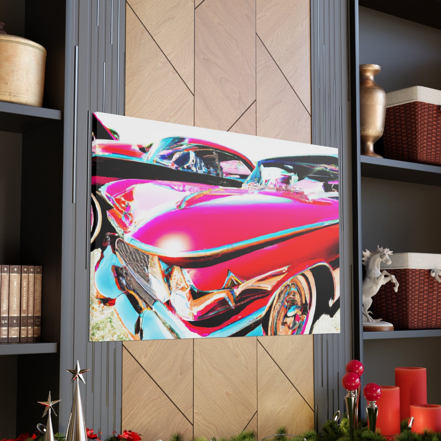 "Red Wave" - Automobile Canvas