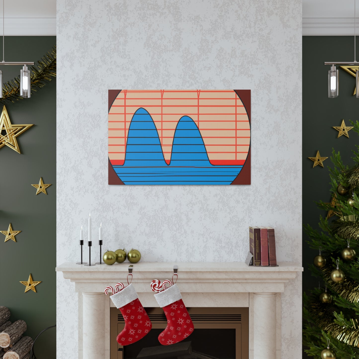 Peaks- Midcentury Canvas