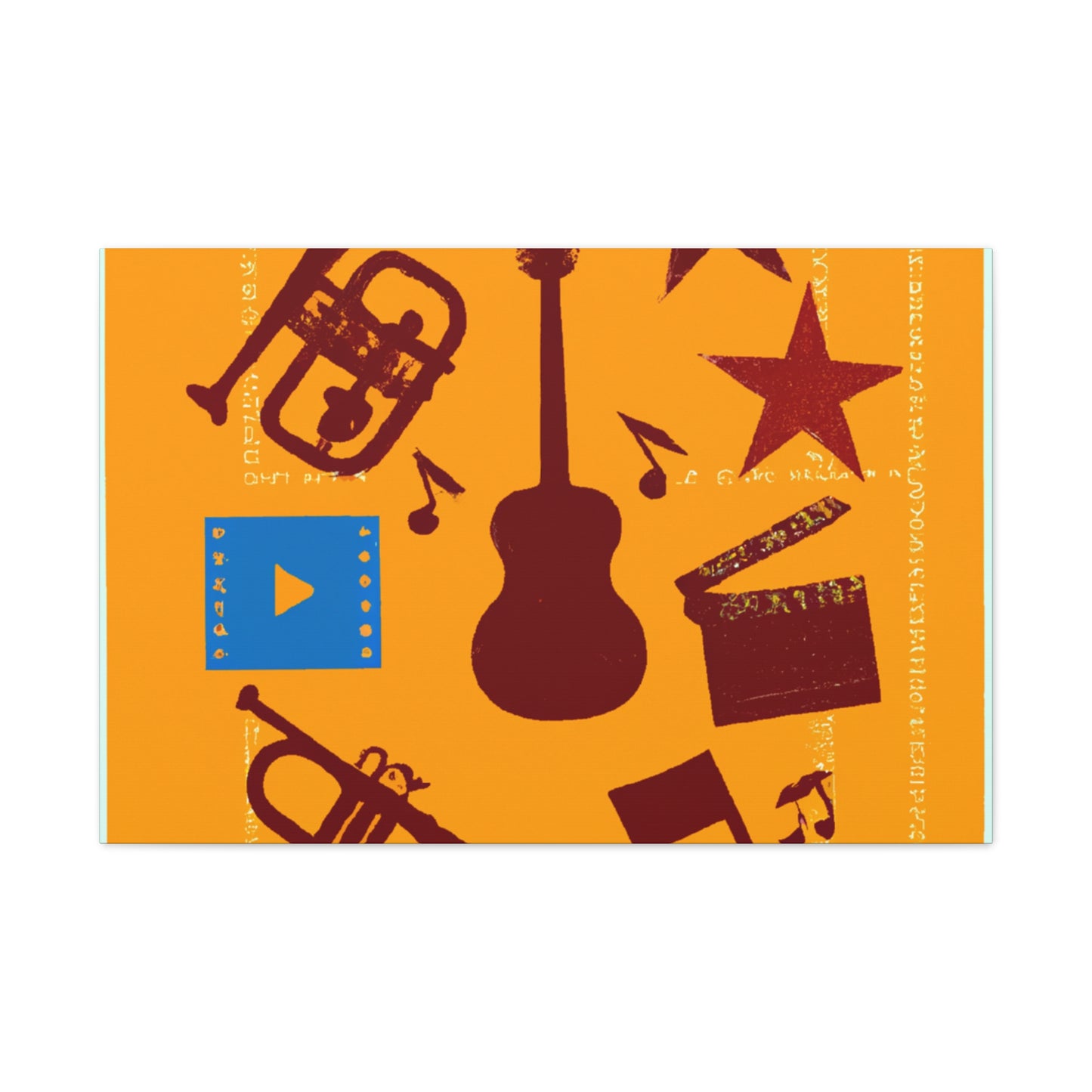 Rockin' Radio Shack - Retro Music and Film Canvas