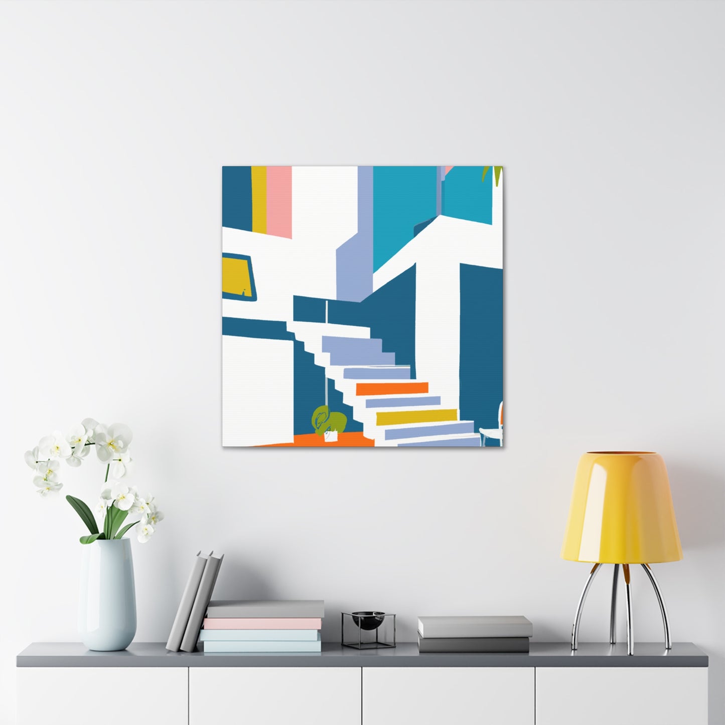 Vibrant Simplicity- Midcentury - Canvas