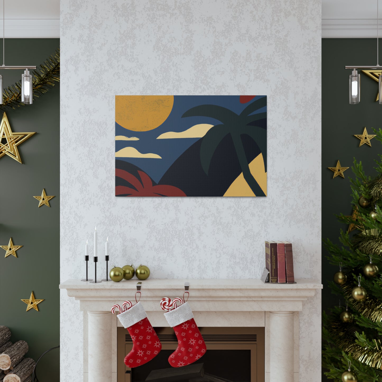 Moonlit Jungle - Midcentury Canvas
