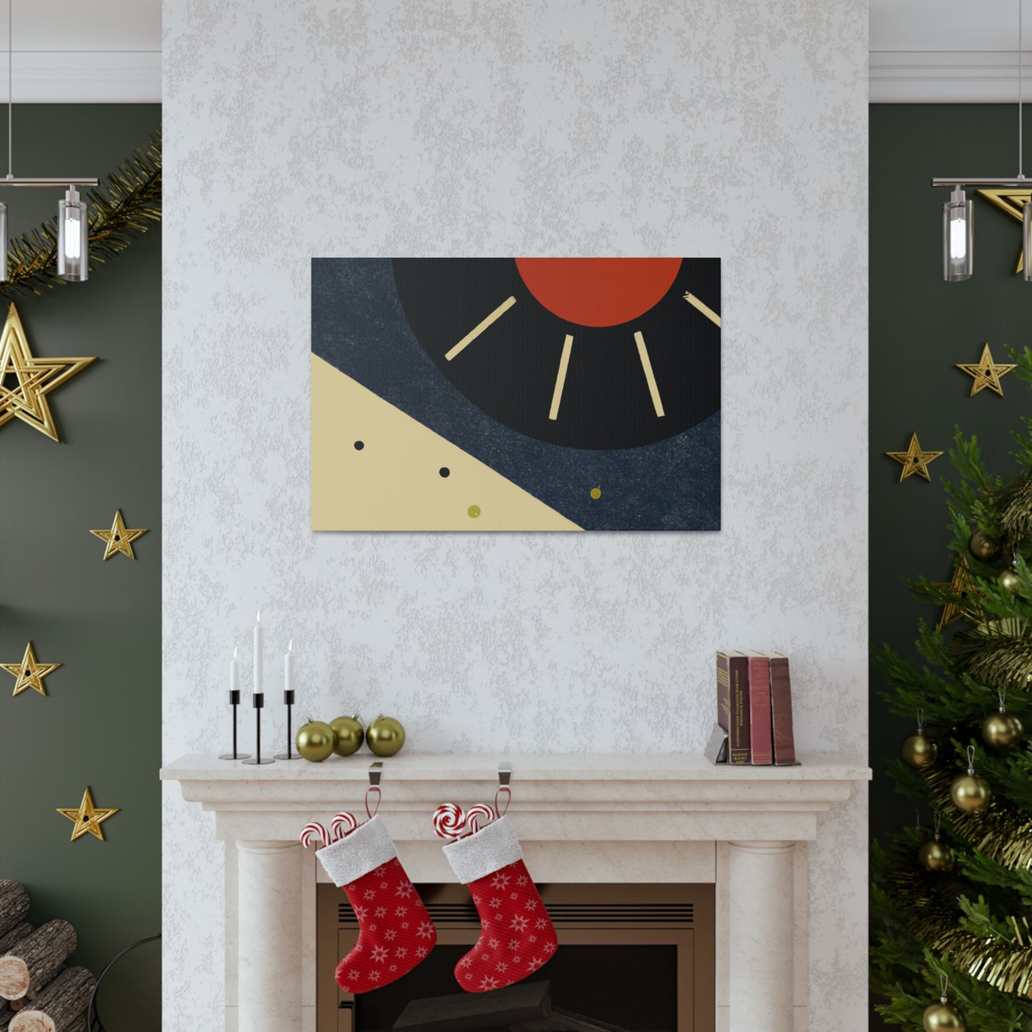 Rays - Retro Music Midcentury Canvas