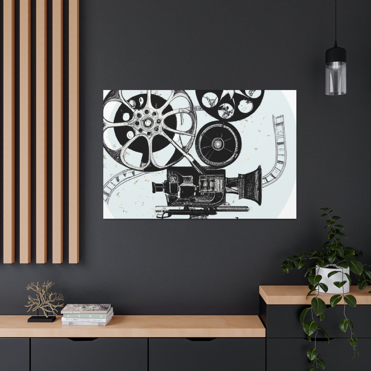 The Reel Spinners - Retro Music and Film Canvas