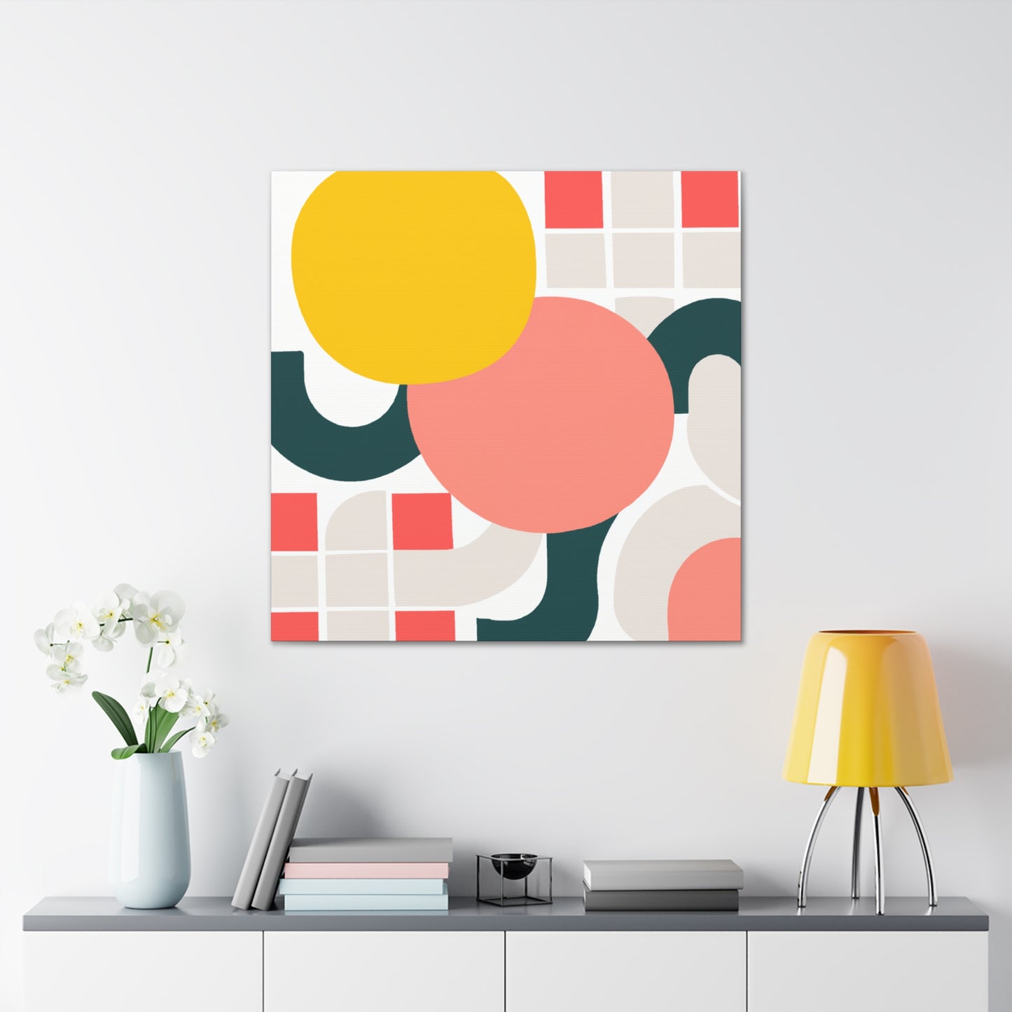 Abstract Blue - Midcentury - Canvas