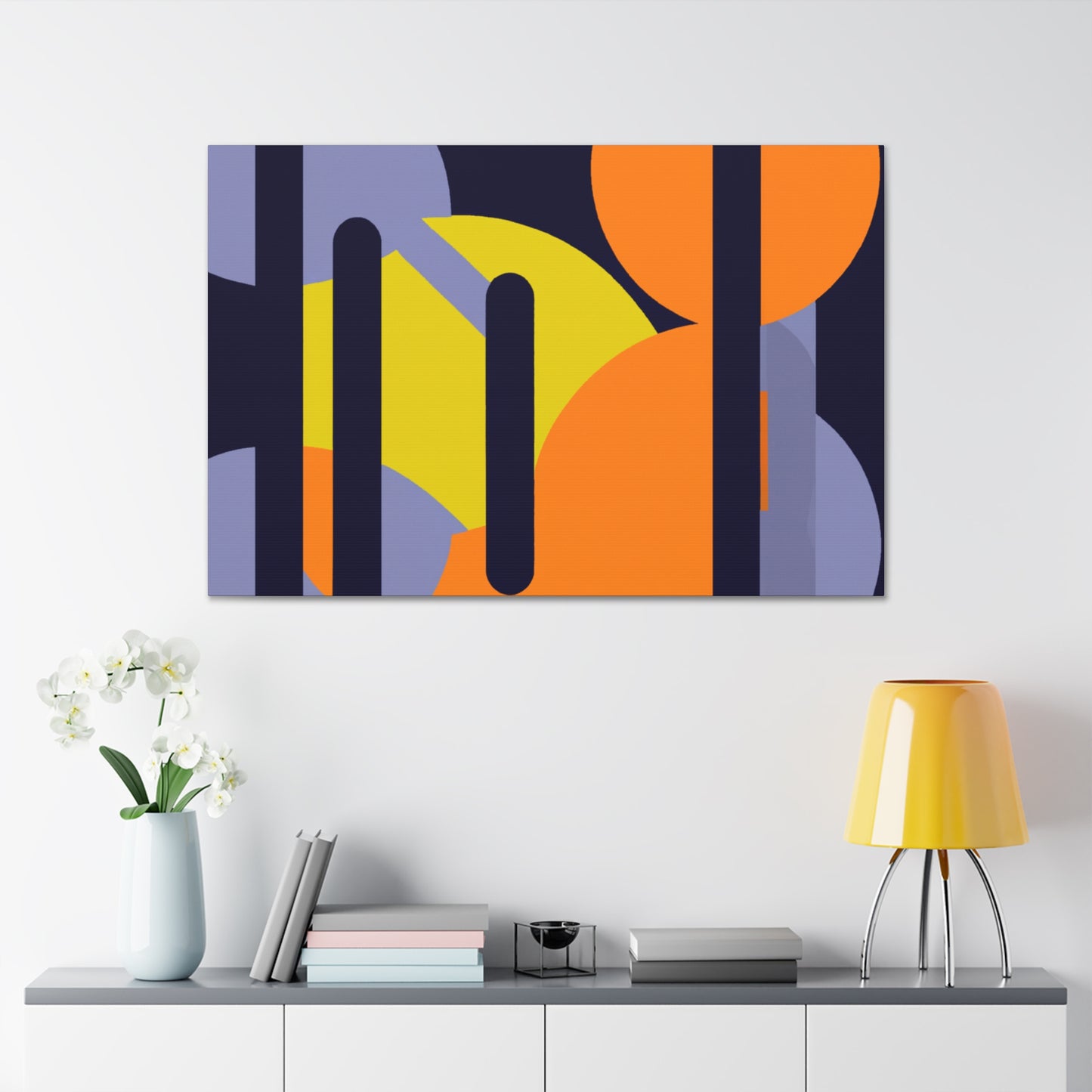 Contrasting Cogs - Midcentury - Canvas