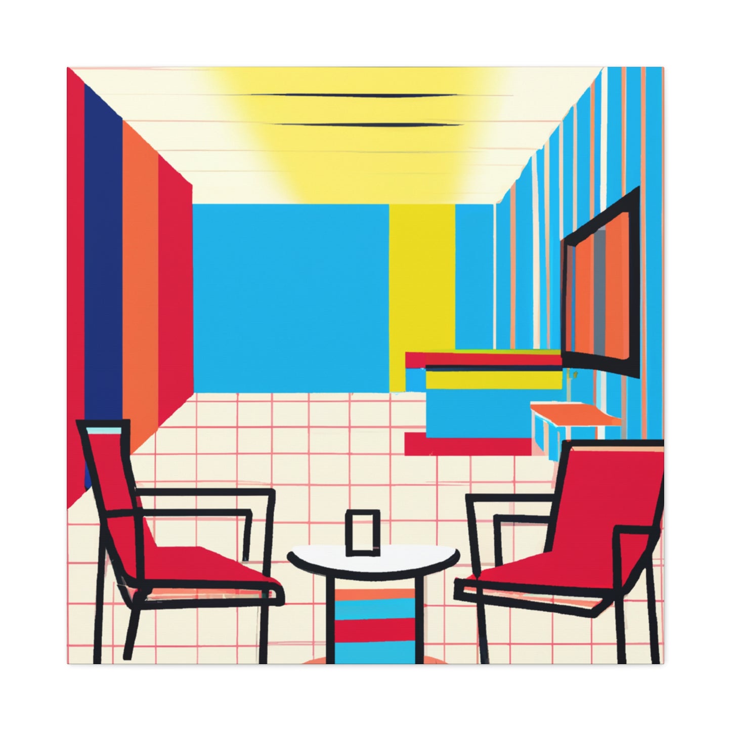 "Chaotic Harmony- Midcentury" - Canvas