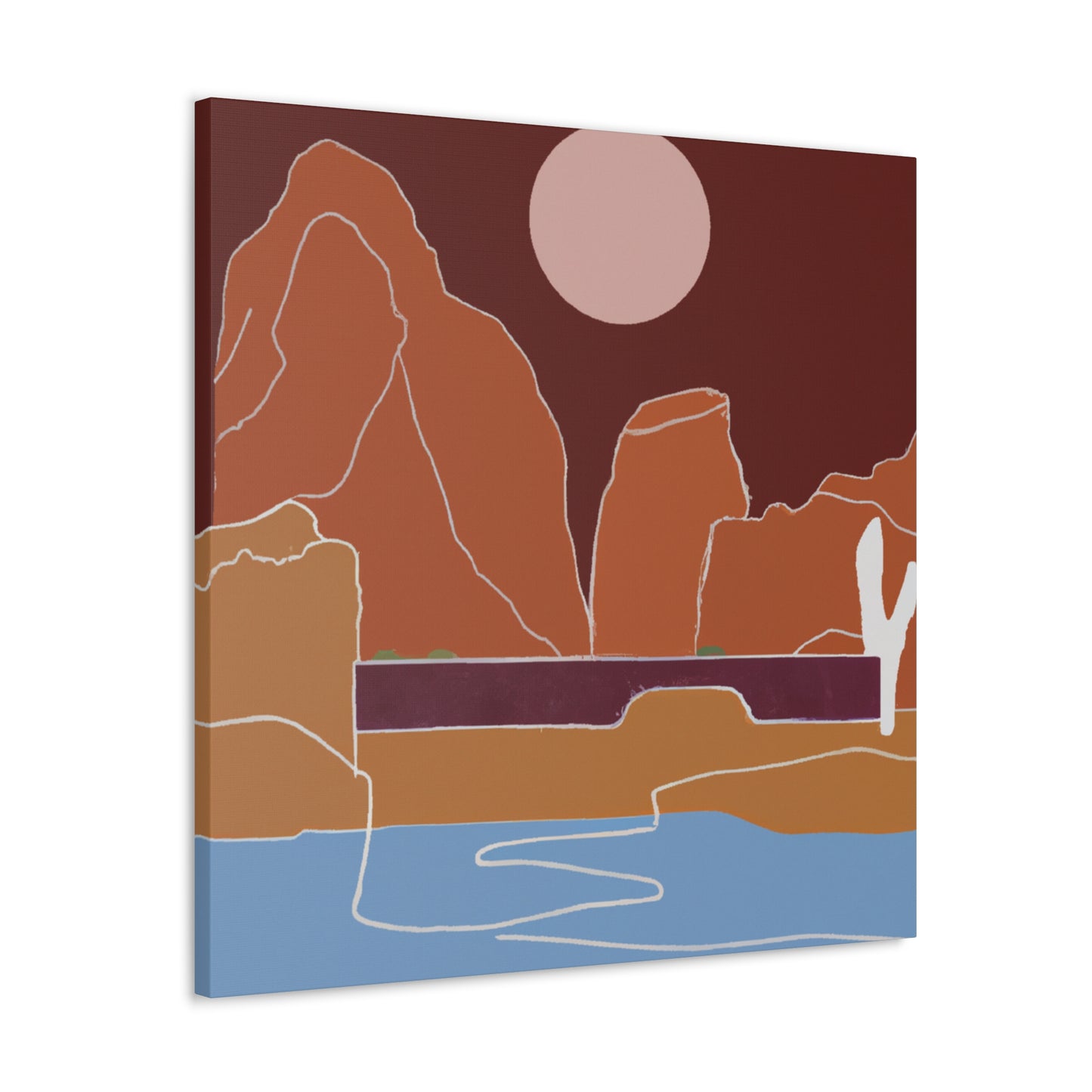 "Cityscape Odyssey - Midcentury" - Canvas