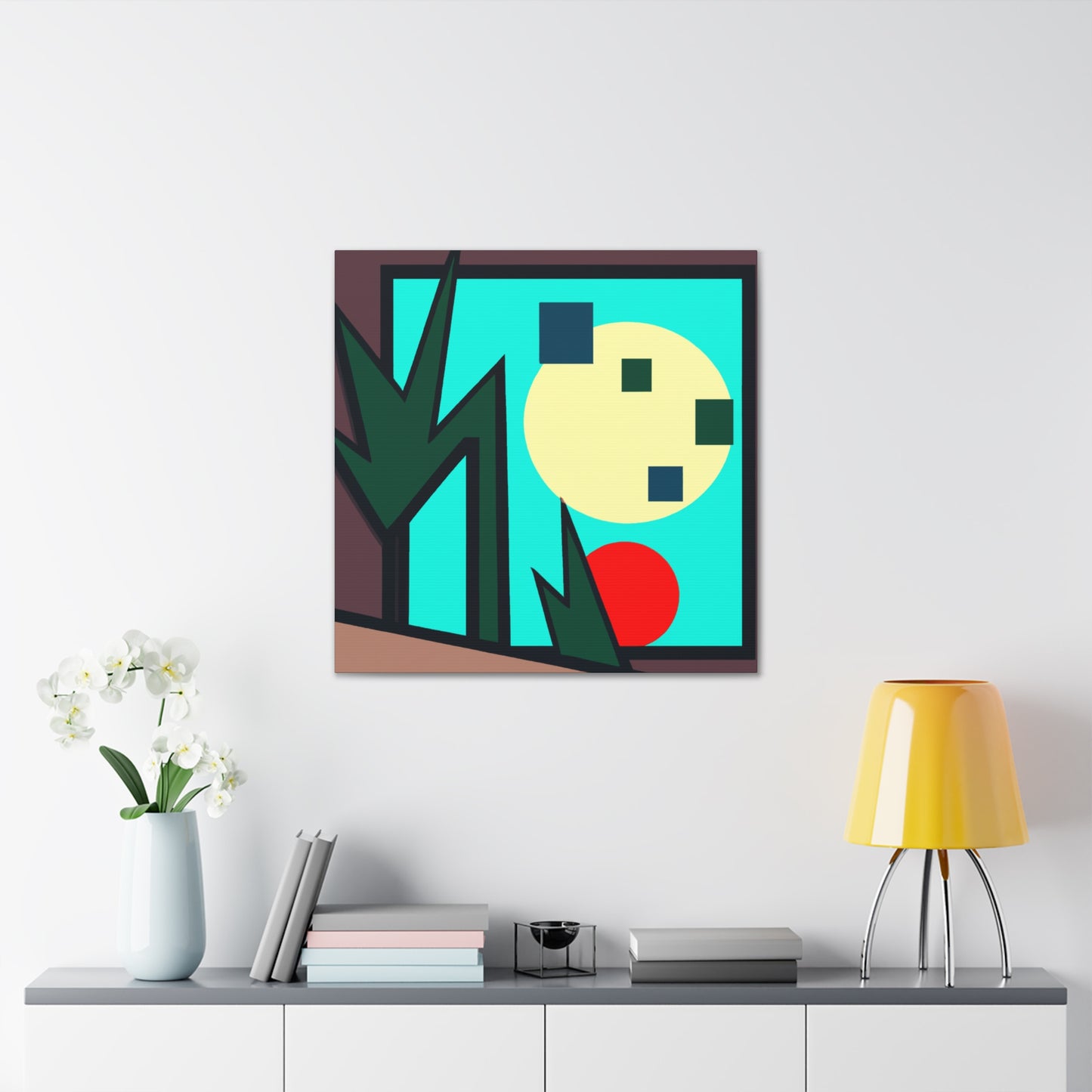 Luminous Evening- Midcentury Canvas