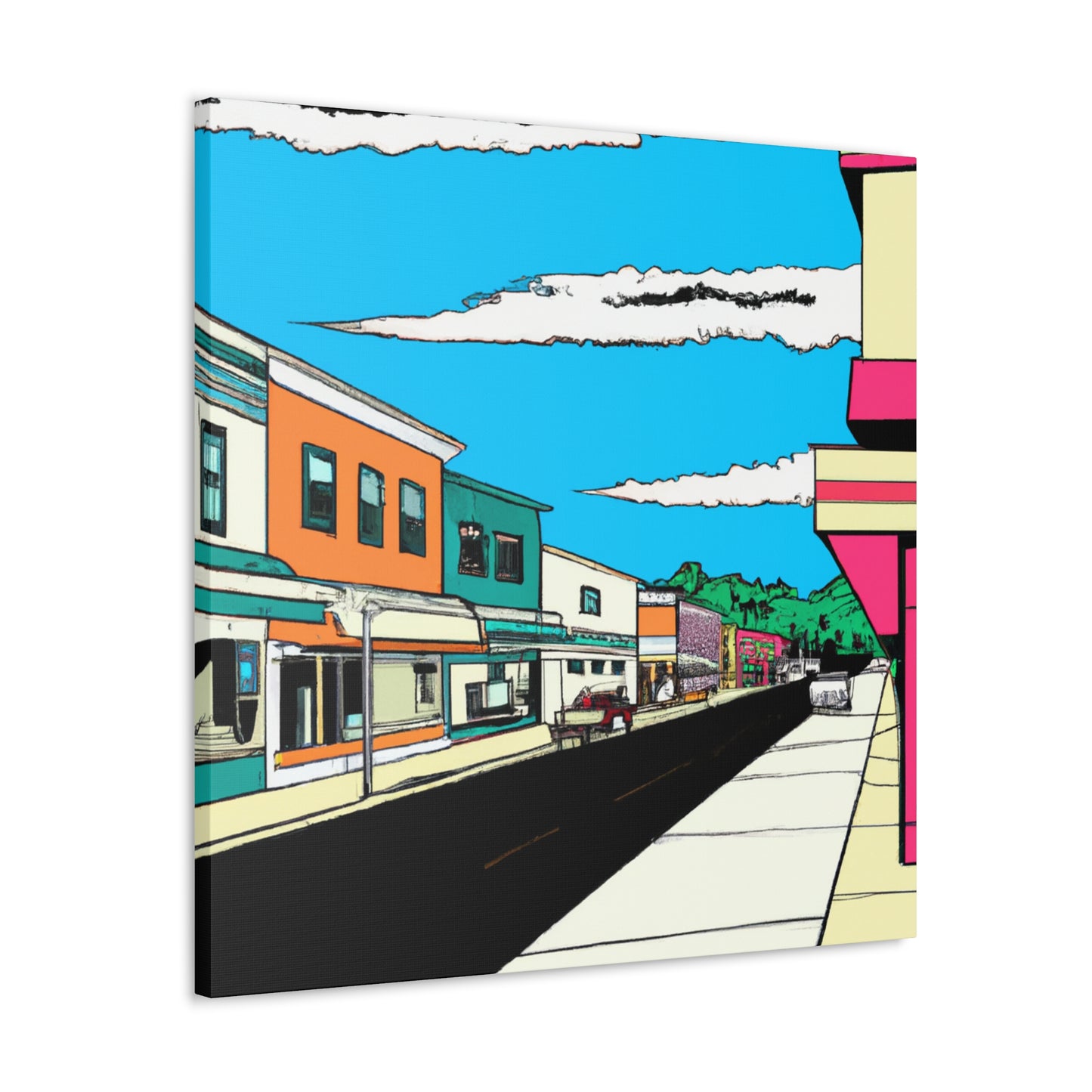 St Louis Ave - Architectural Canvas Pop Art