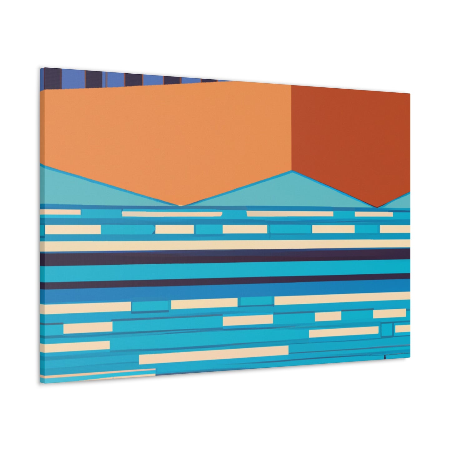 Aqua Pupil - Midcentury Canvas