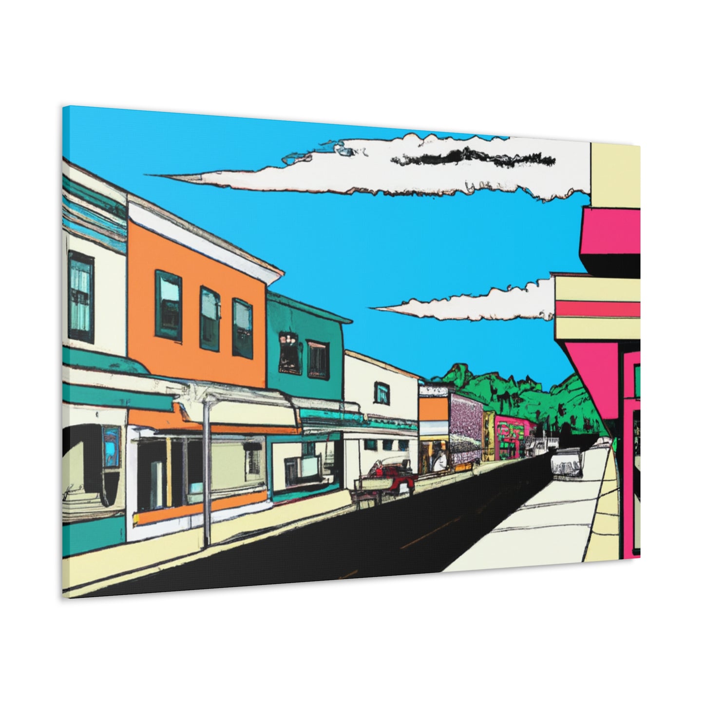 St Louis Ave - Architectural Canvas Pop Art