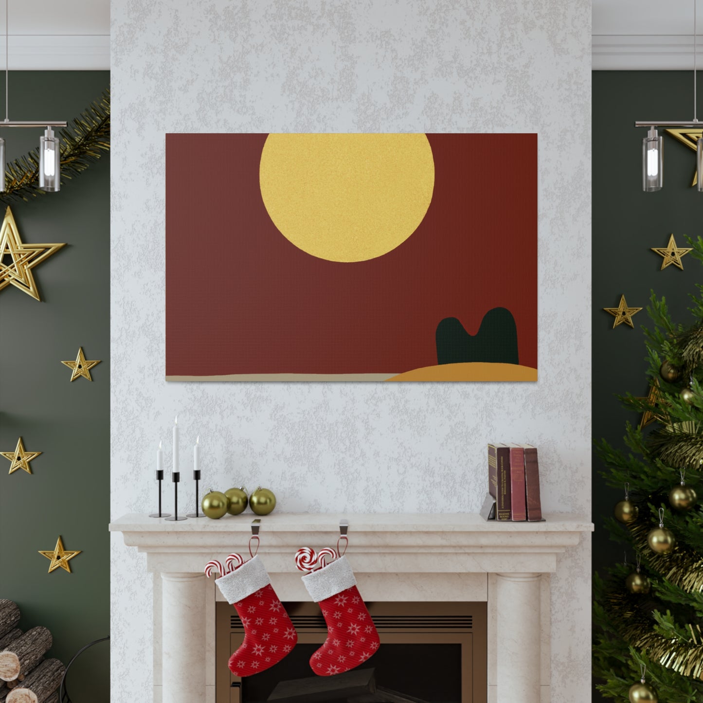 Peeking Ears - Midcentury Canvas