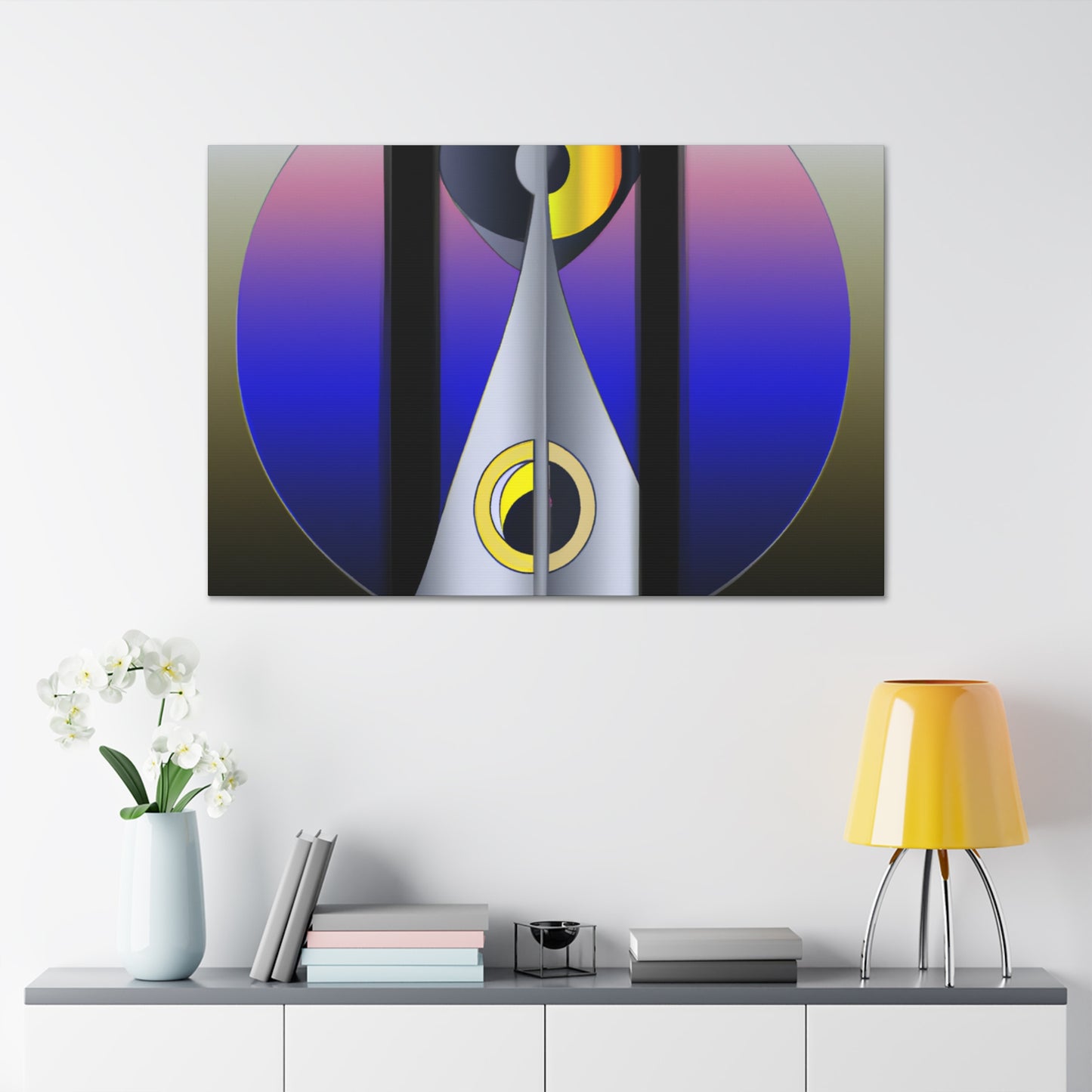 "The Gleaming Facades of Art Deco" - Retro Design Canvas