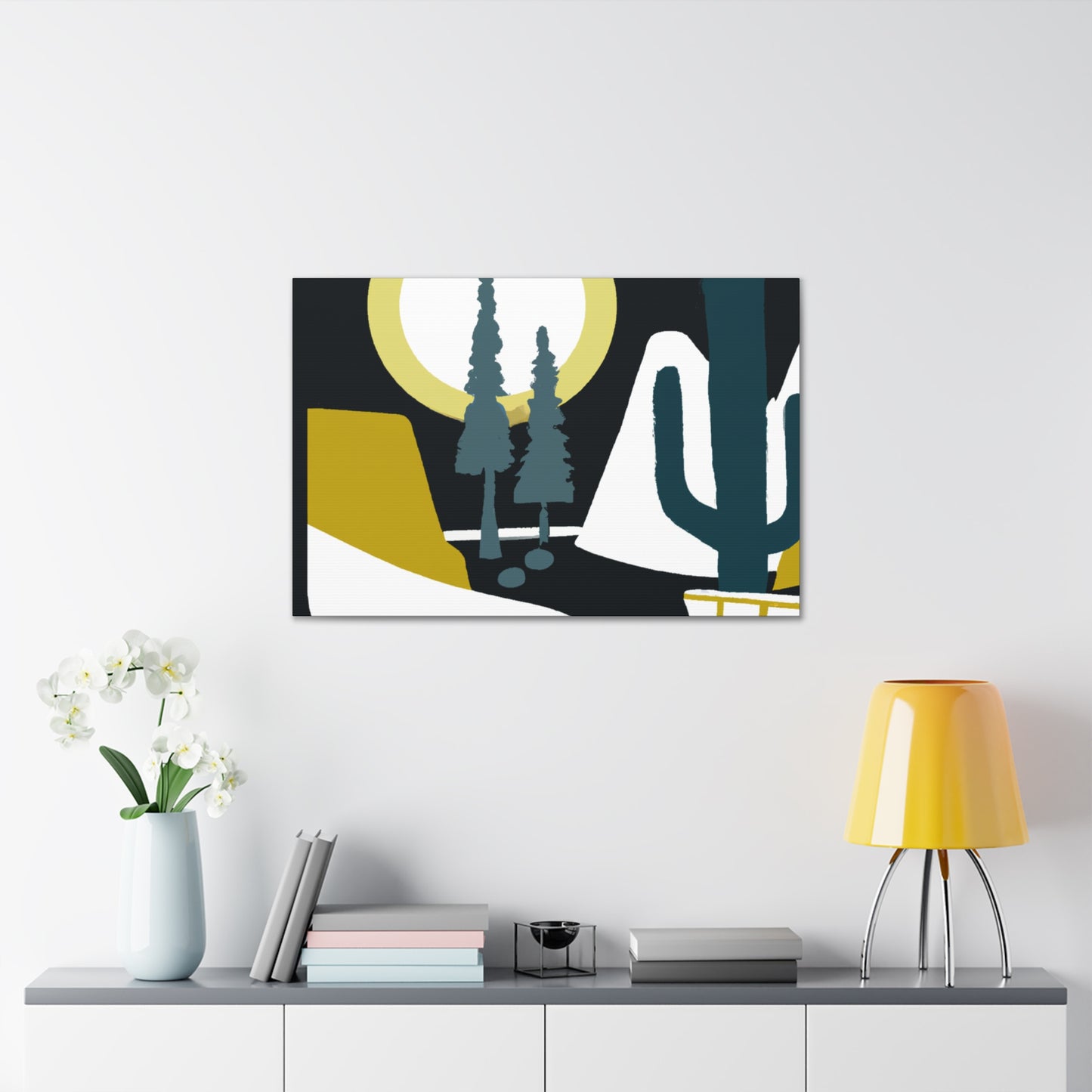 Muted Mirage - Midcentury - Canvas