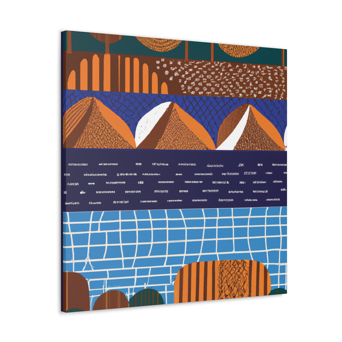 Blue RIver - Midcentury Canvas