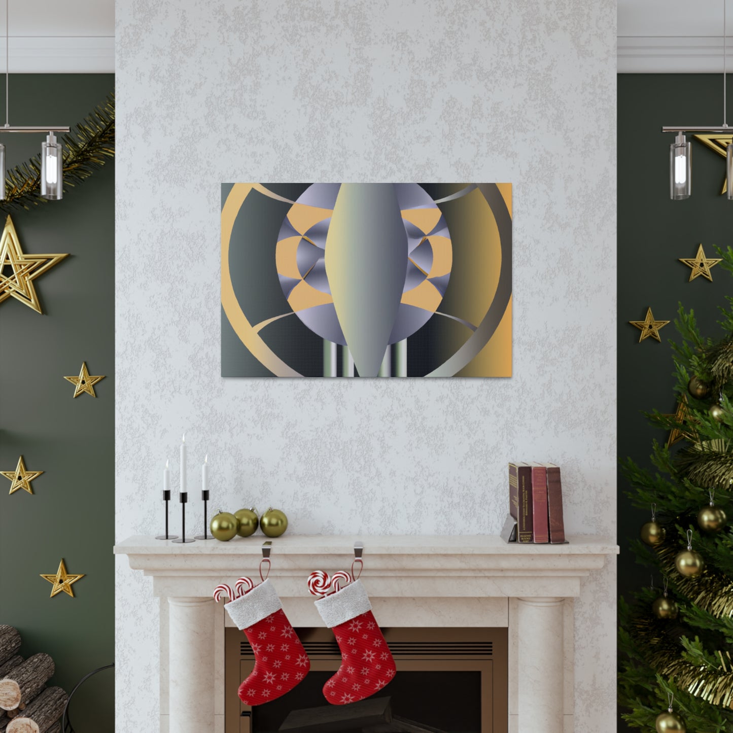The Spire. - Retro Design Canvas Art Deco
