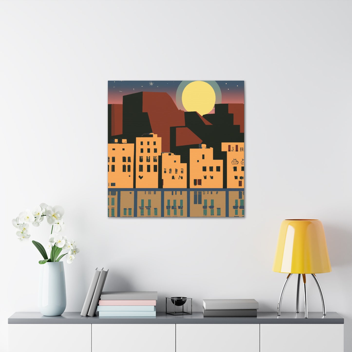 Urban Night - Midcentury Canvas