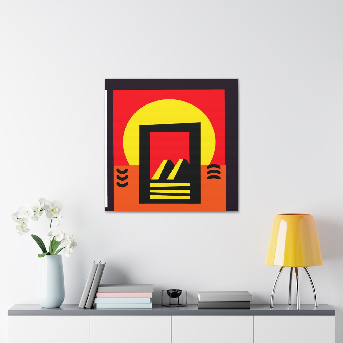 Aztec Sun - Midcentury Canvas