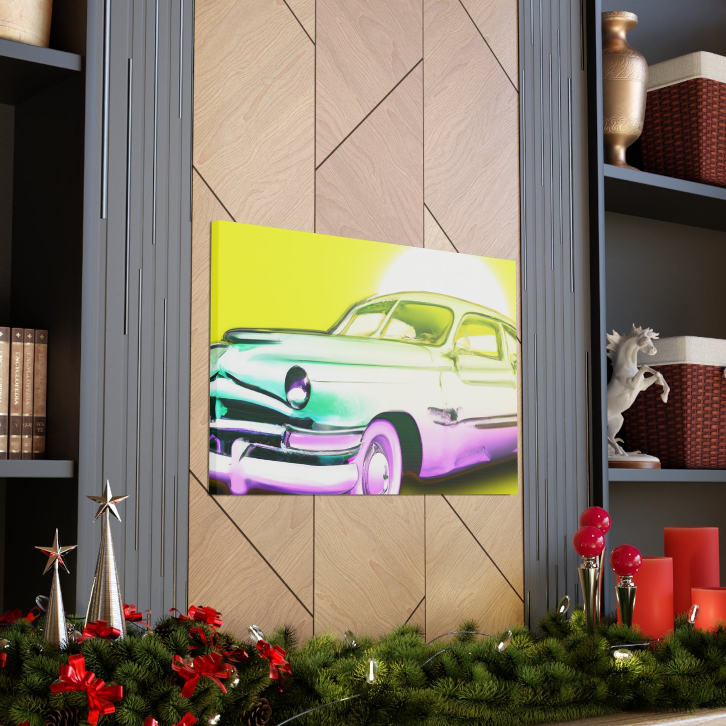 Classic Car Reflection -Automobile Canvas