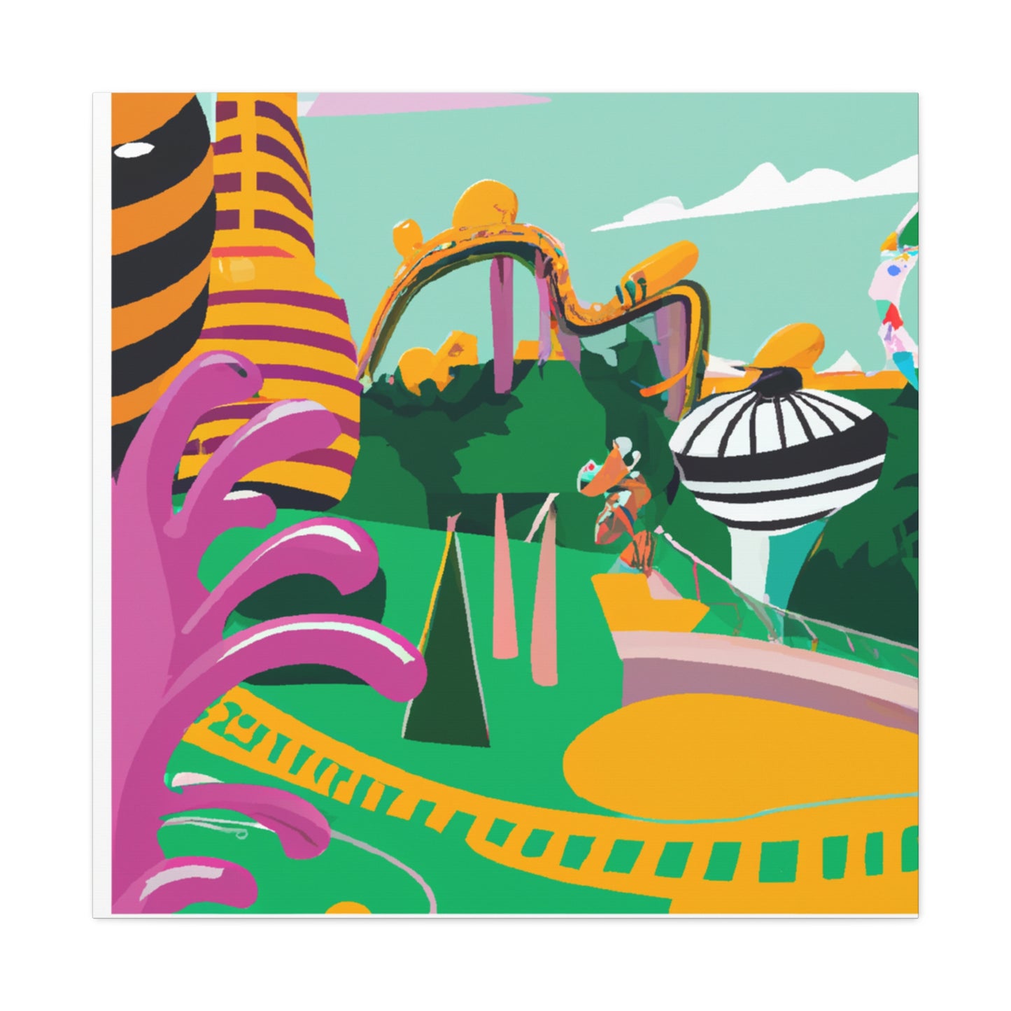 Verdant Valleyscape - Amusement - Canvas