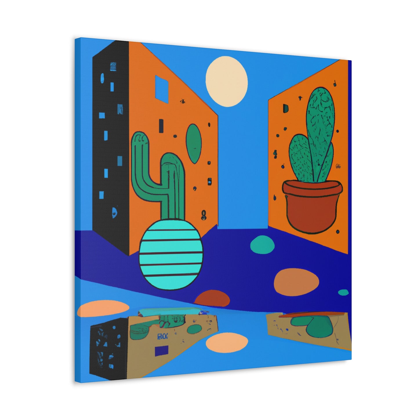 Harmonious Blooms - Midcentury - Canvas