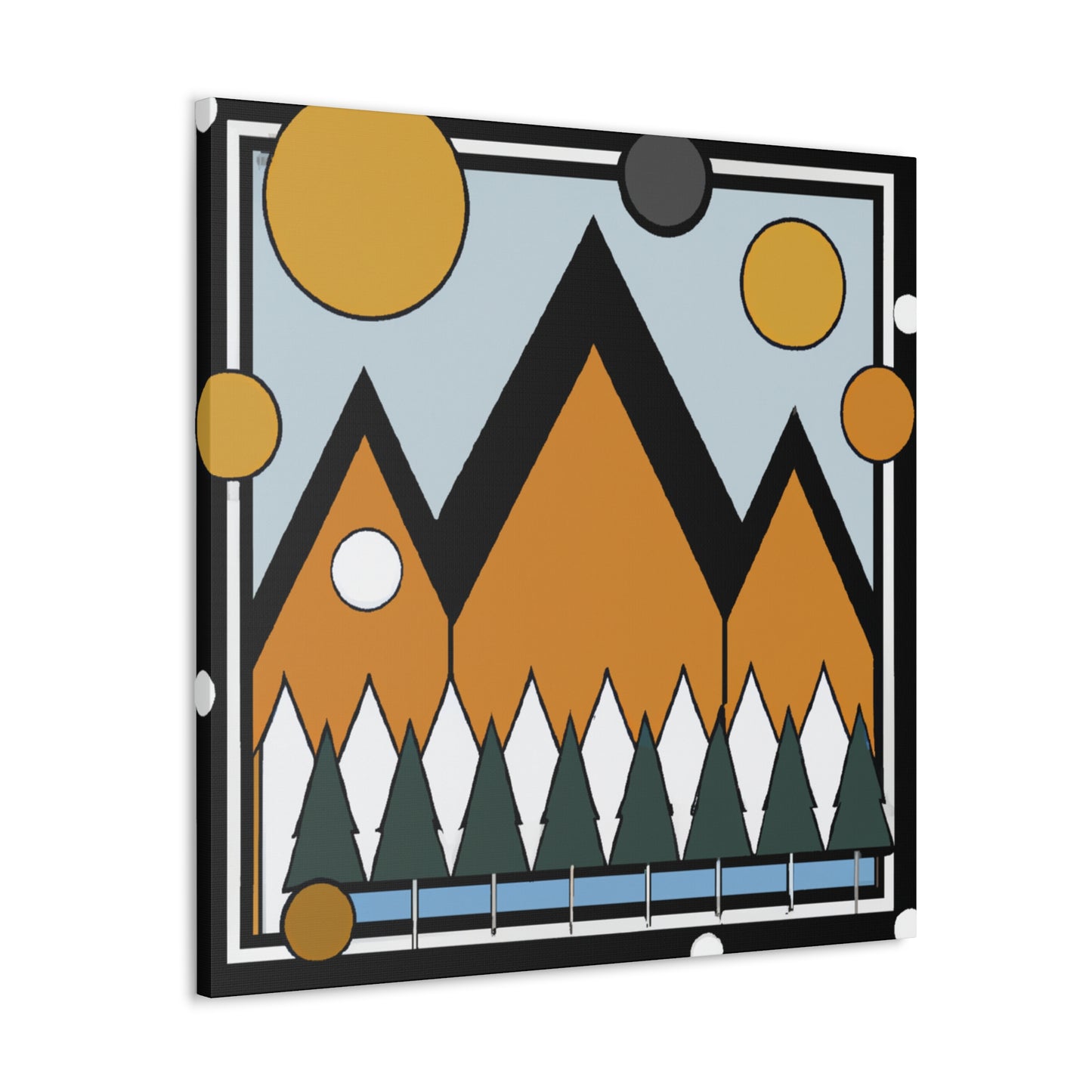 Geo-Blossoms Midcentury - Canvas