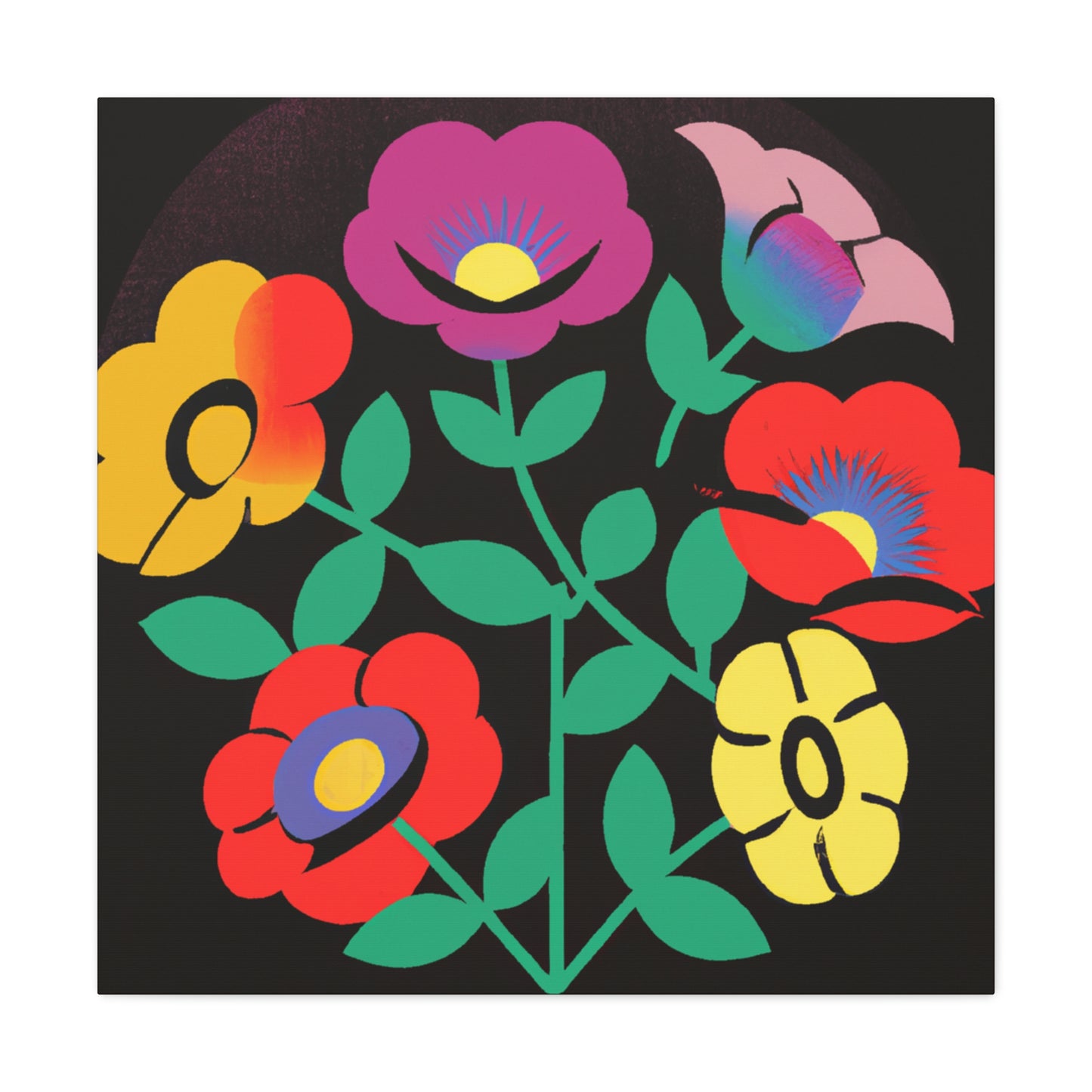 Frenzy Mammoth - Floral Canvas