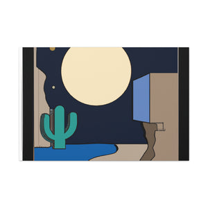 "Poised Reflection - Midcentury" - Canvas