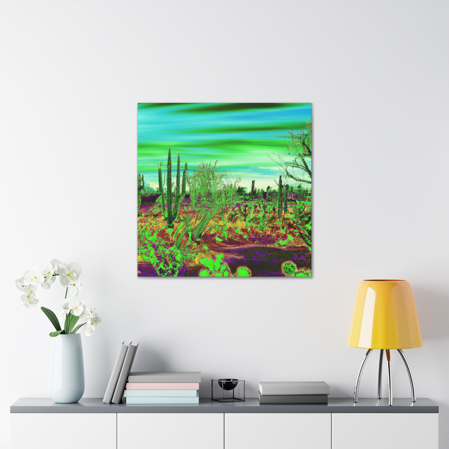 Dusty Green Mirage - Landscape - Canvas