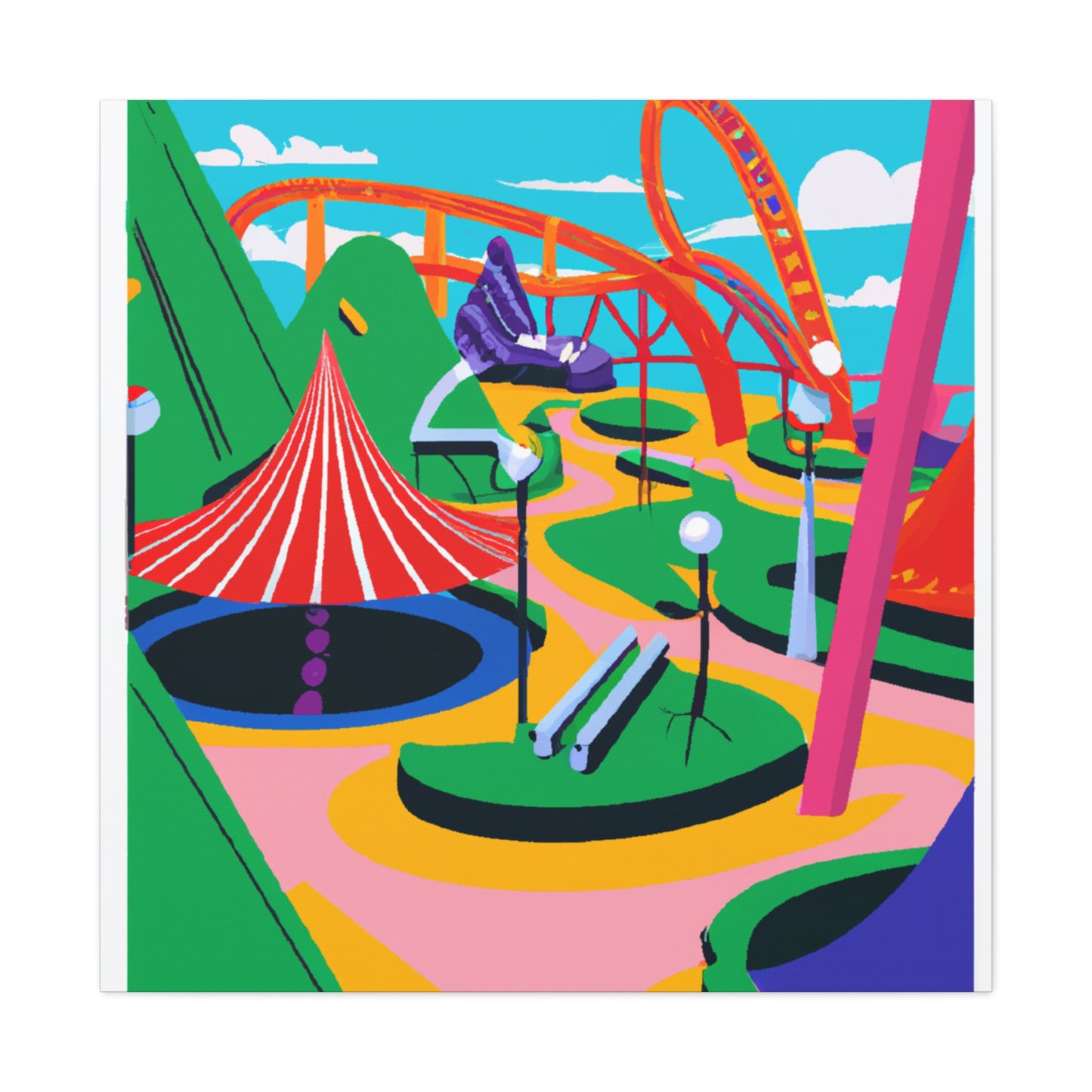 Bloomscape Park - Landscape - Amusement Canvas