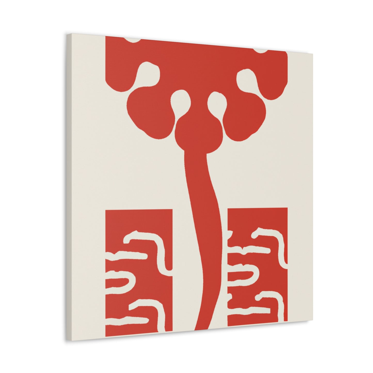 Feline Fluffball - Midcentury Canvas
