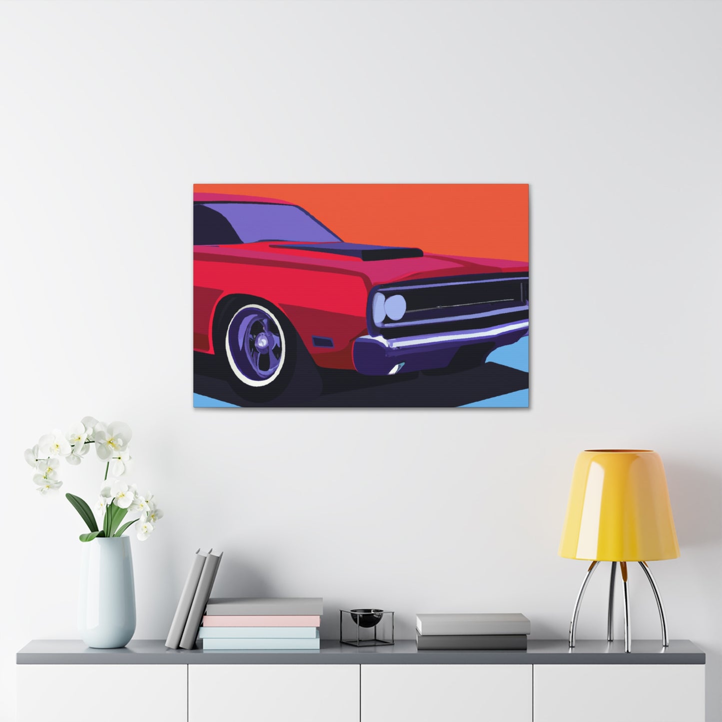 Retro Rocket - Automobile - Canvas
