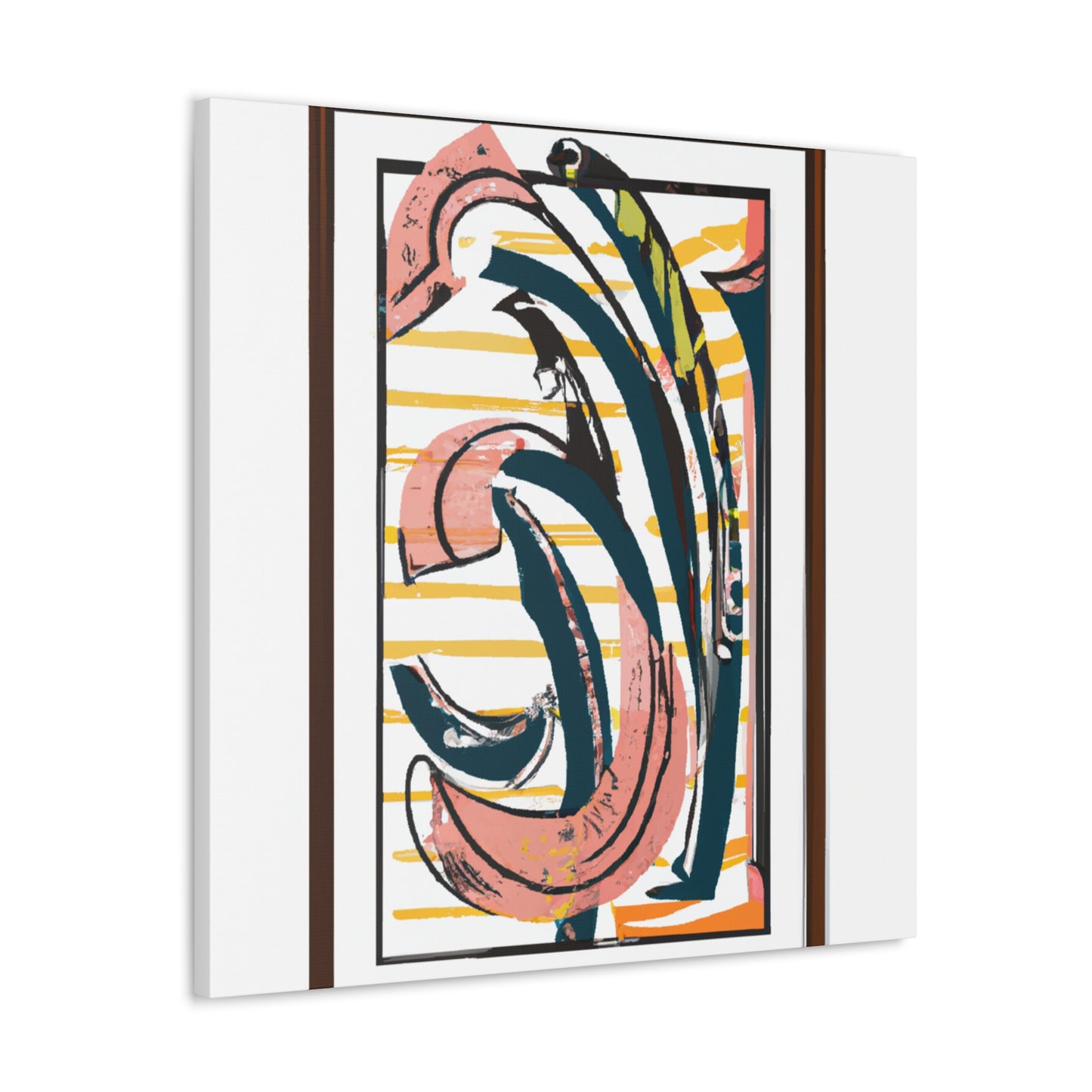 Flametail Parrot - Midcentury Canvas
