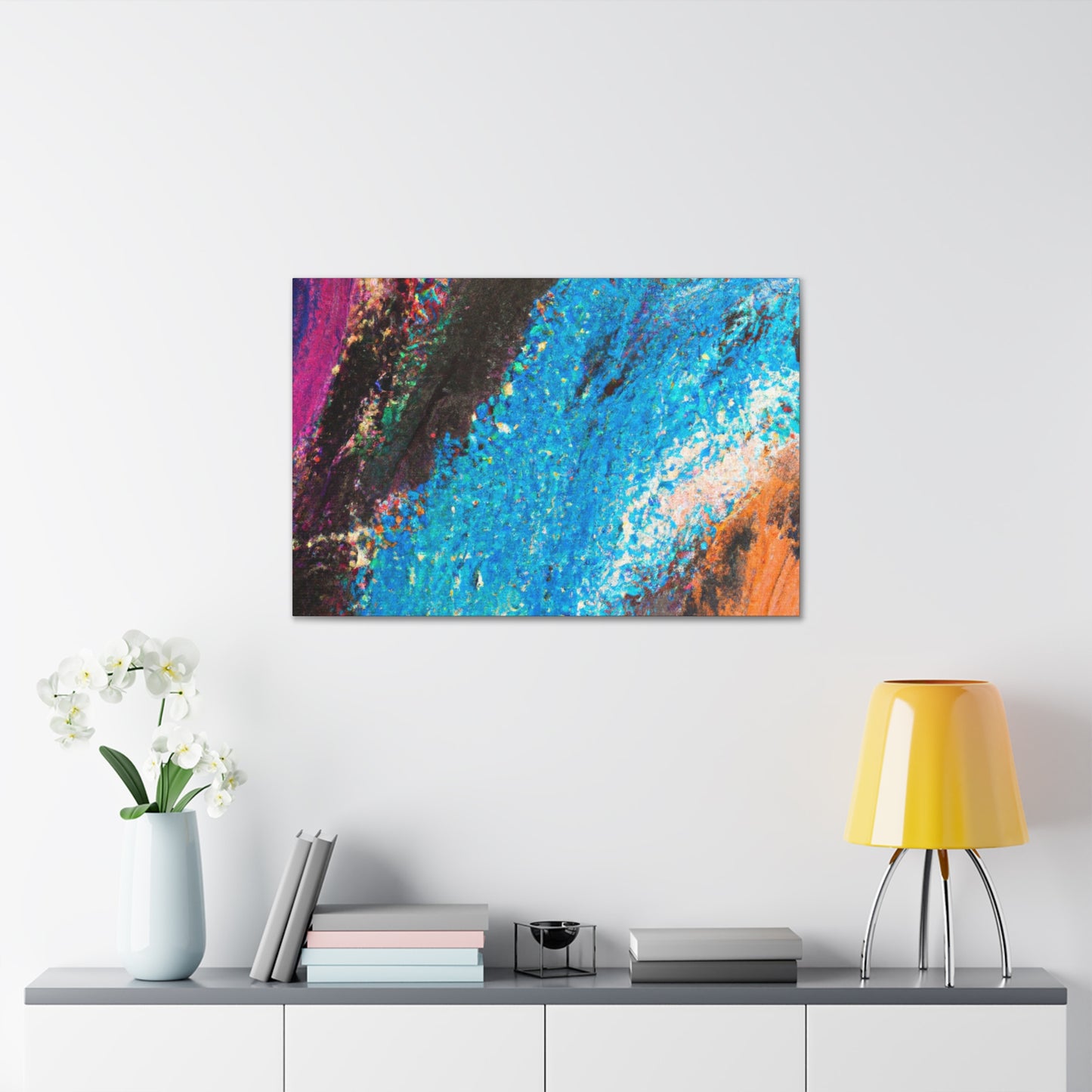 Blue Stream - Abstract Canvas