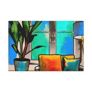 Whimsical Sitdown- Midcentury - Canvas