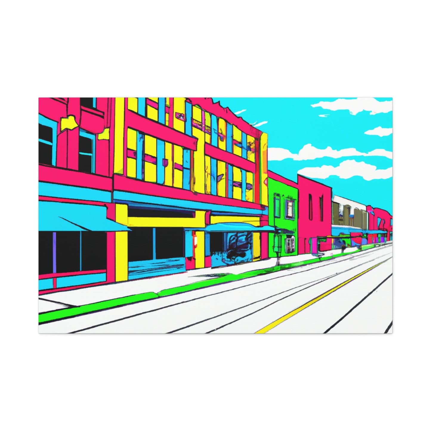 Main Avenue - Architectural Canvas Pop Art