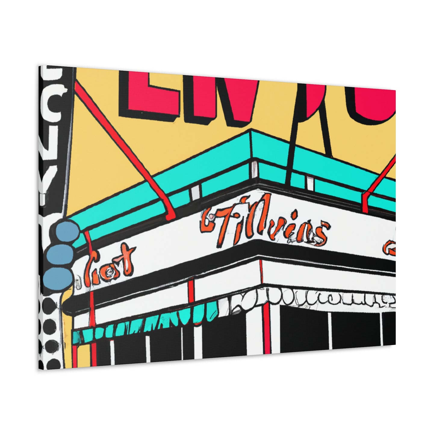 Rockin' 50's Rollerskating Rink - Pop Art Canvas