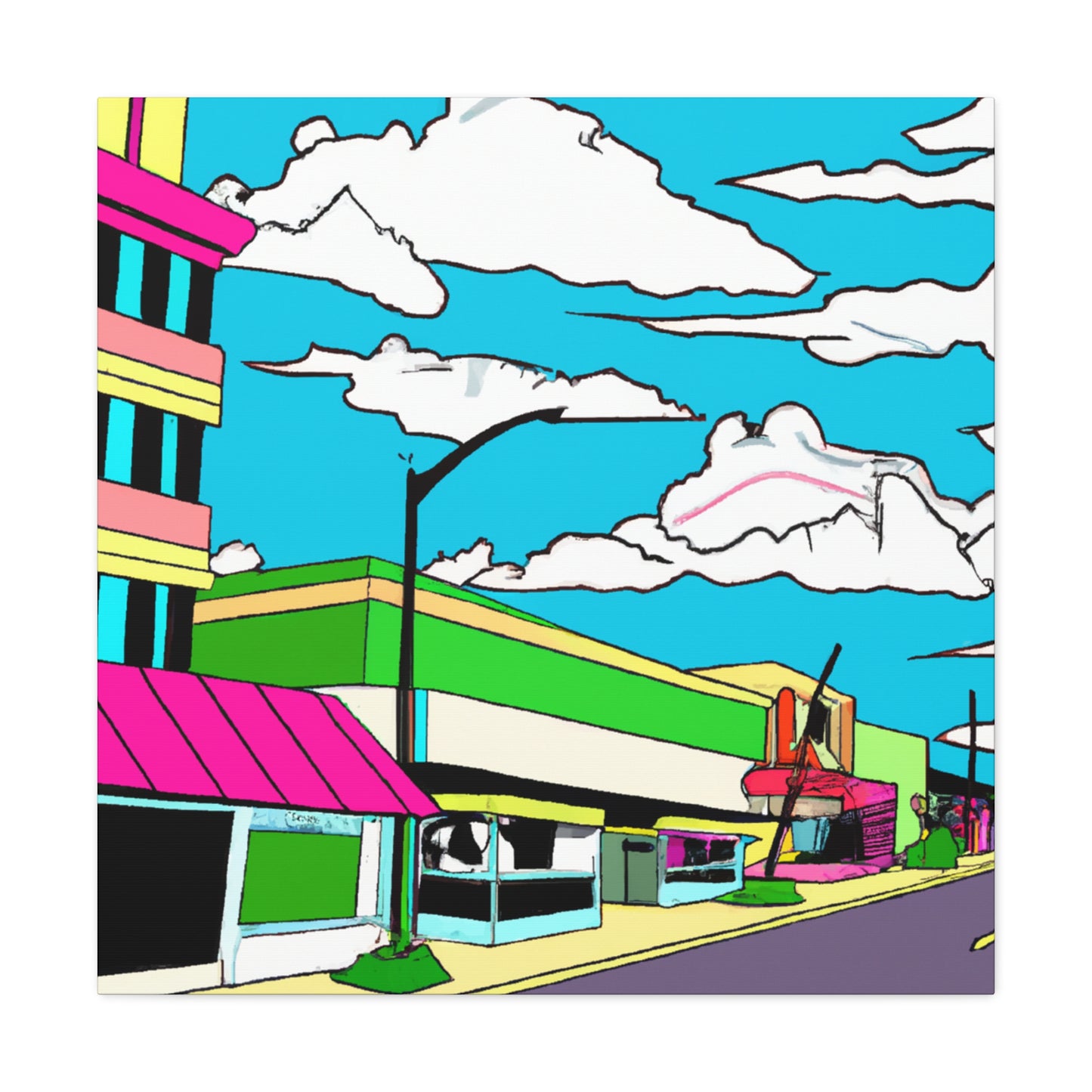 Sky View Way - Pop Art Canvas