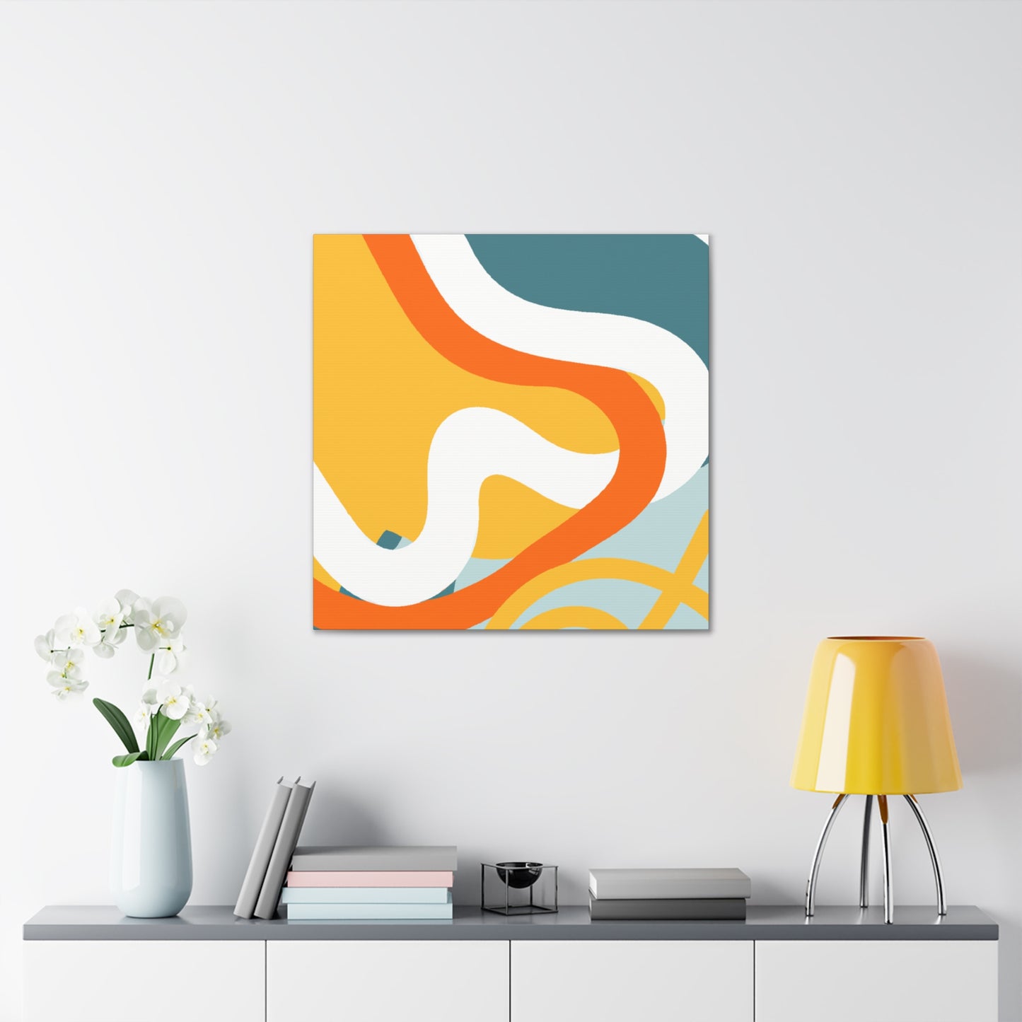 Spiral Swirls - Midcentury - Canvas