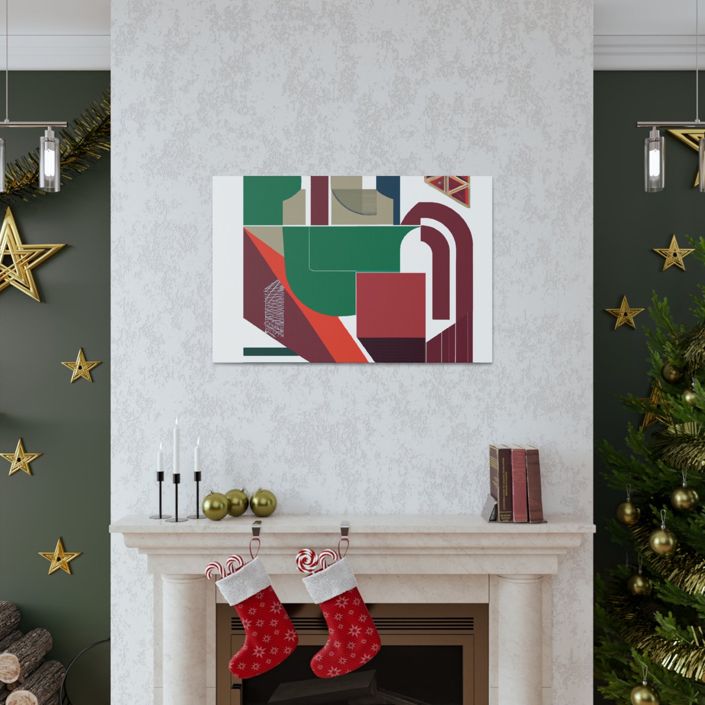 Giraffeon. - Midcentury Modern Canvas