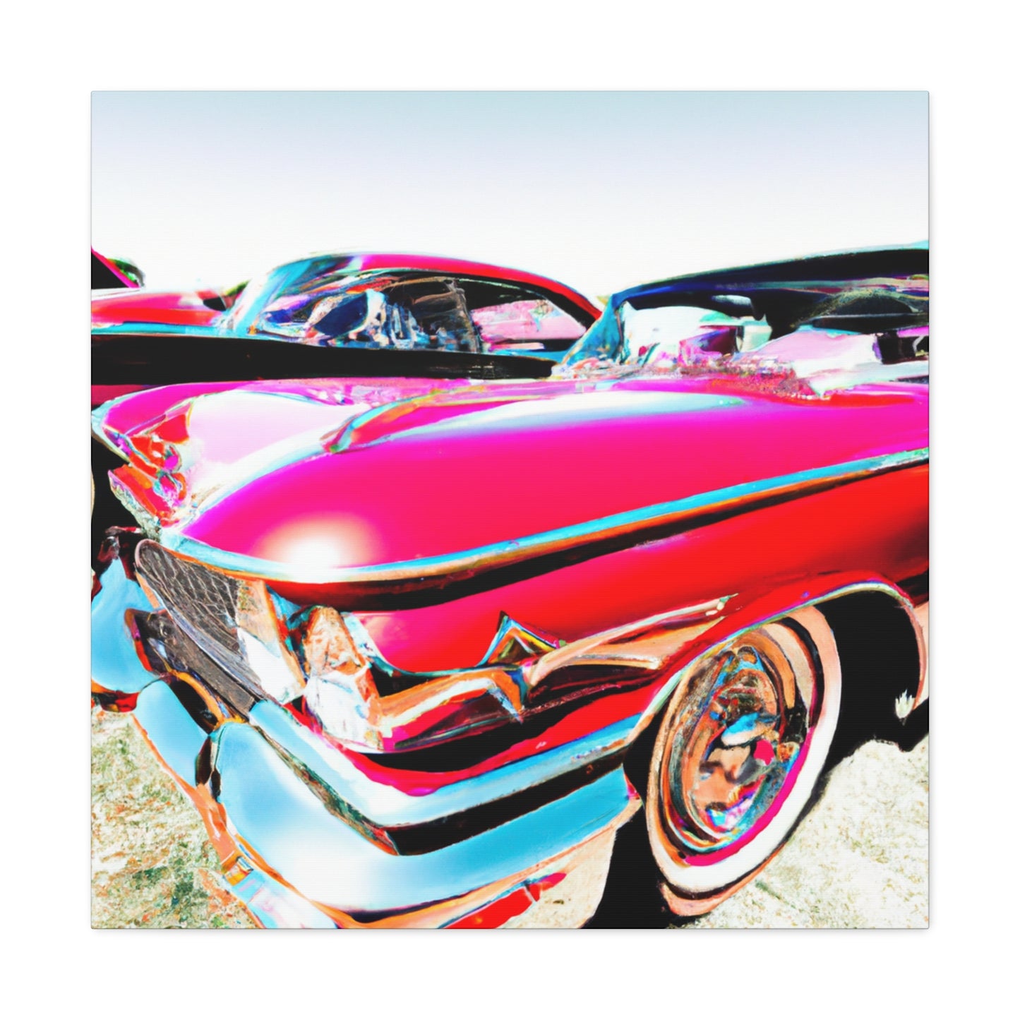 "Red Wave" - Automobile Canvas