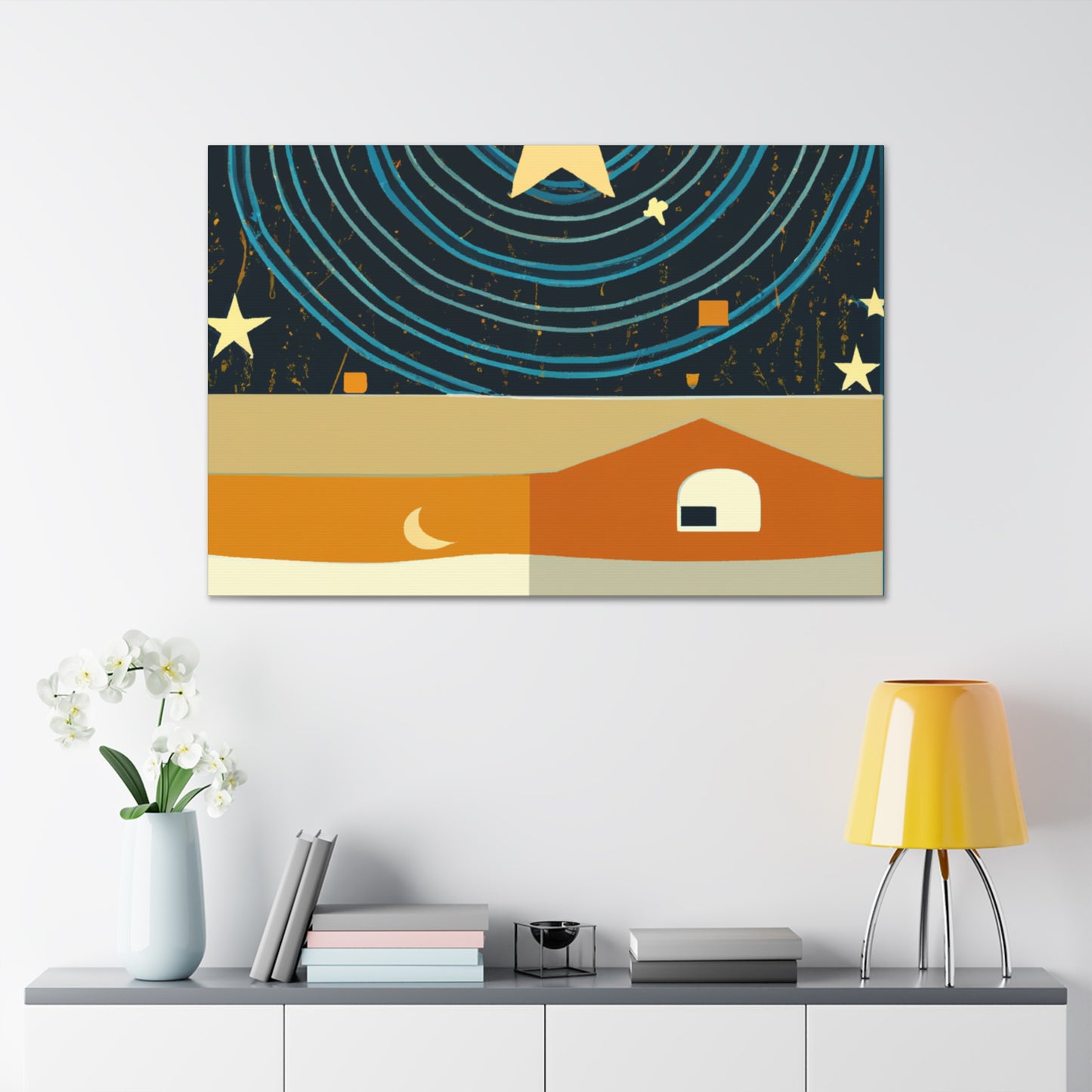 Splash of Sunshine - Midcentury - Canvas