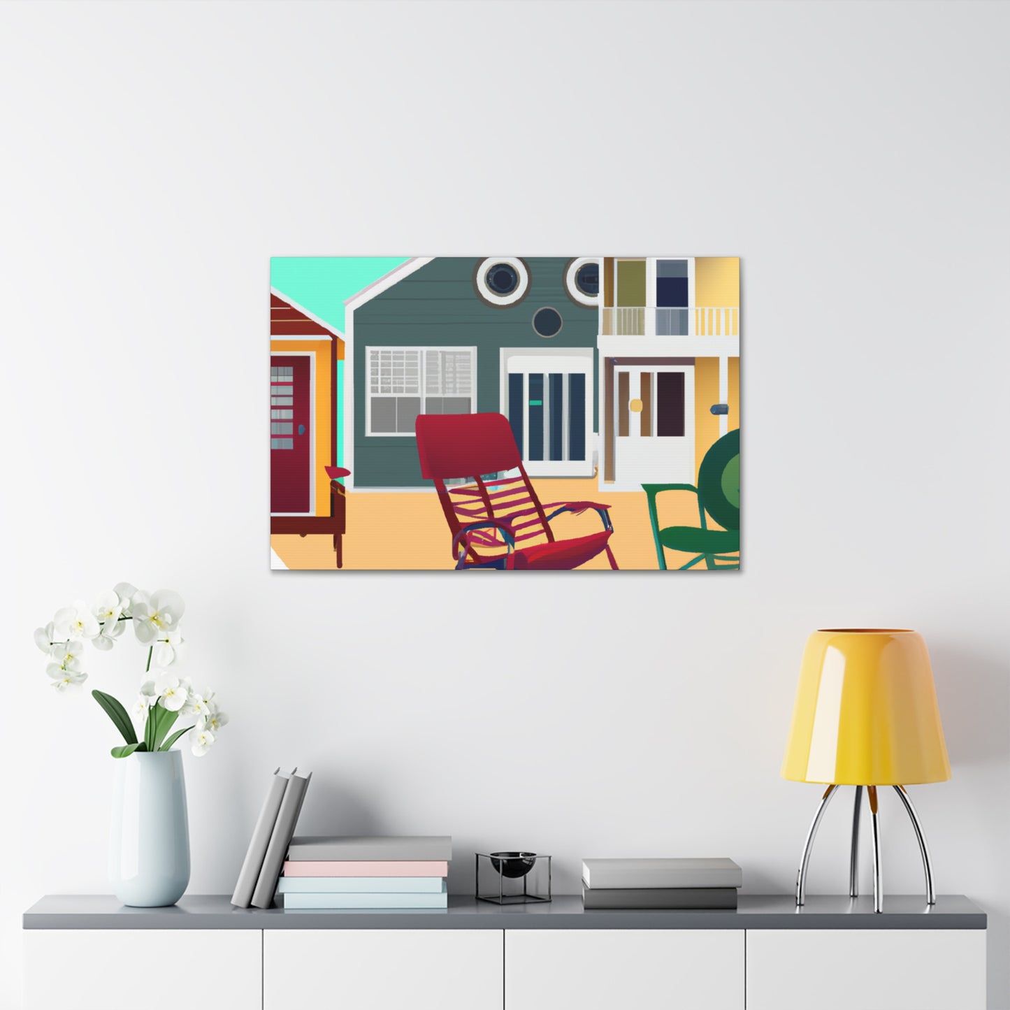 Architectural Calligraphy- Midcentury - Canvas