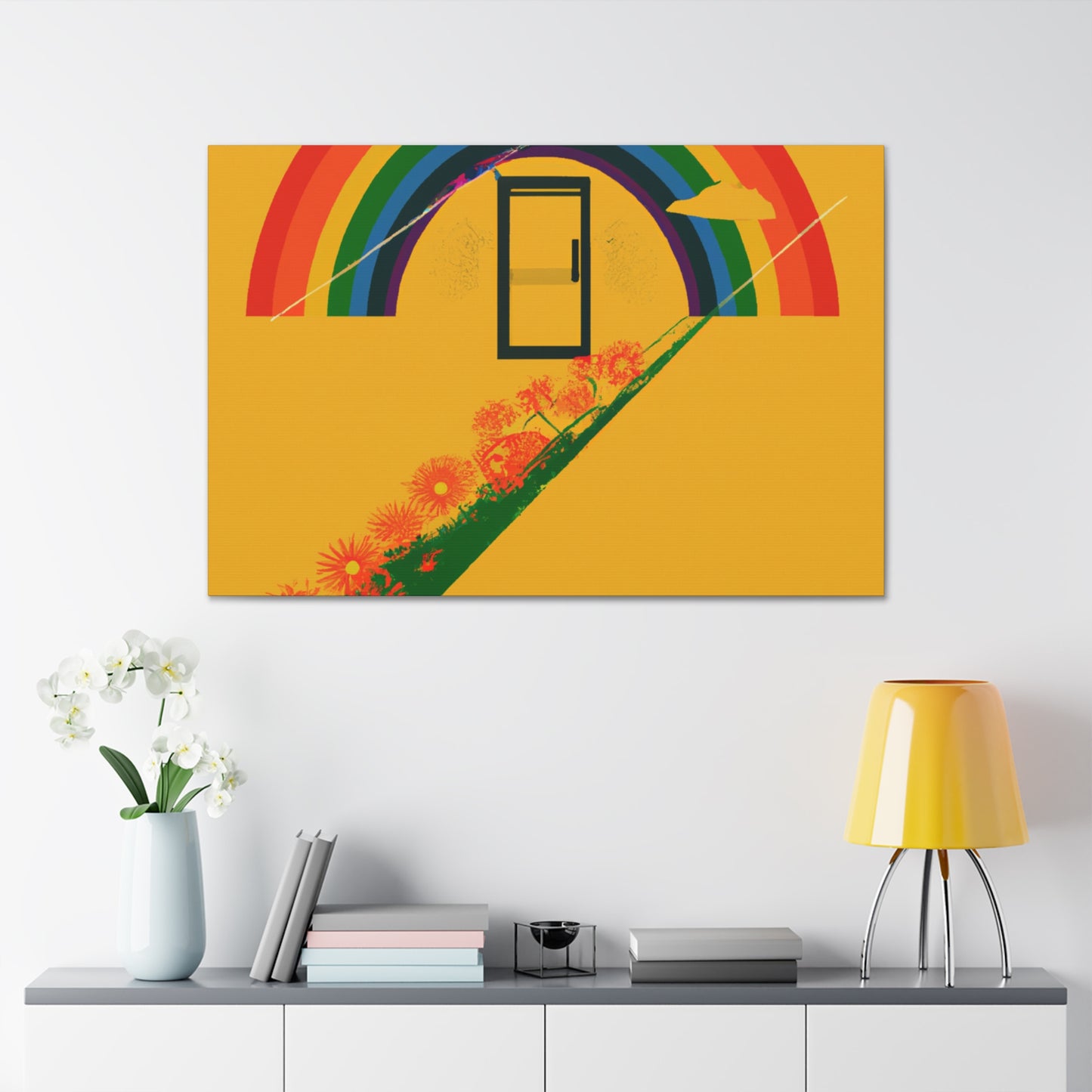 Rainbow Tranquility - Minimalism - Canvas