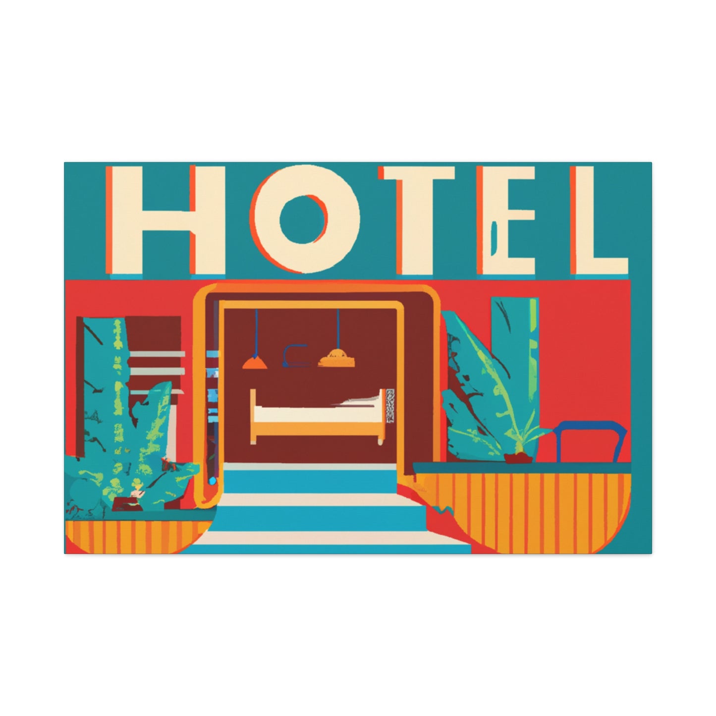 "Aurora Glow- Midcentury" - Canvas